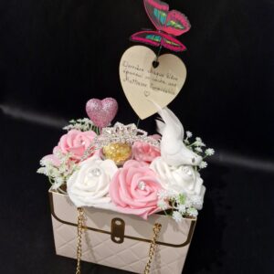 Sac cadeau rose floral "Maîtresse"