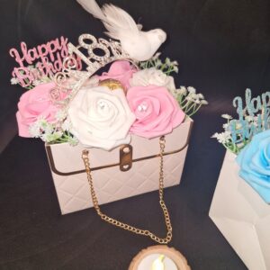 Sac cadeau rose floral