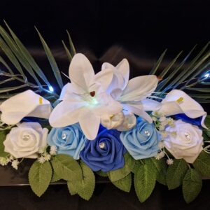 Composition rectangulaire bleu et blanche led