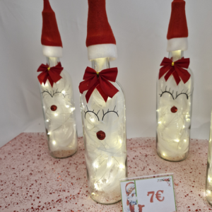 Bouteille lutin de Noël led